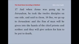 Matthew 20 - Bible in Basic English (BBE) - Jesus Heals Two Blind Men - English Subtitle