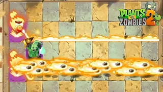 PvZ 2 Fusion - Fire Pea vs Fire Pea use Projectile Peashooter - Who is Best Fusion Plant ?