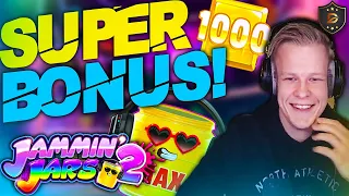 INSANE SUPER BONUS on Jammin' Jars 2!! MASSIVE Win!