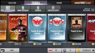 Injustice comprando paquetes potenciadores de  desafio