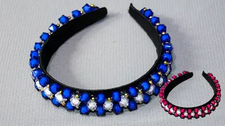 How to make a hair band using beads. (DIY)