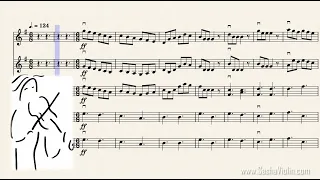 Celtic Fiddle Tune. Music Score for String Orchestra. Play Along.