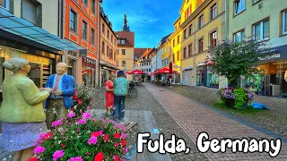 Fulda, Germany walking tour 4K 60fps - A beautiful German city