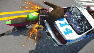 GTA 4 Motorcycle Crashes Ragdoll Compilation Ep. 69