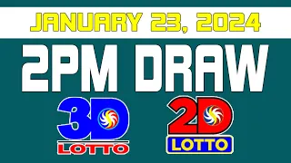 2PM Draw Lotto Draw Result Today Jan/January 23, 2024 [Swertres Ez2]