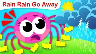 Rain, Rain, Go Away |  Farm Animals & Itsy Bitsy Spider Want to Play | Nursery Rhyme by Little Angel