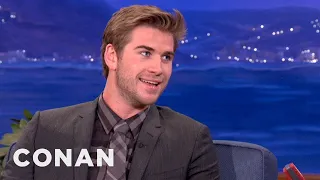 Liam Hemsworth And His Brothers Fought With Fists & Knives | CONAN on TBS