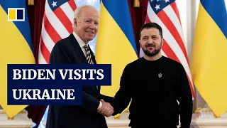 US president Joe Biden pledges more weapons for Ukraine on surprise visit to Kyiv