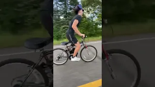 Wheelies On Custom Motorized Bike