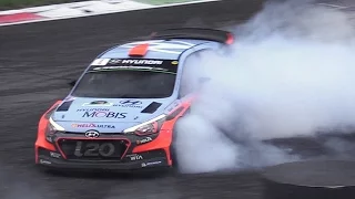 Rally Cars Doing Donuts & Burnouts at Monza Rally Show 2016!