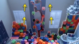 INDOOR ROCK CLIMBING MADE OUT OF THE FOAM PIT!! (DANGEROUS) | FaZe Rug