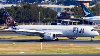 Fiji Airways A350 Takeoff & Landing at Sydney Airport | DQ-FAJ