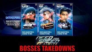 GATEKEEPERS BOSSES TAKEDOWNS | Need for speed No limits Chapter 1 2 & 3