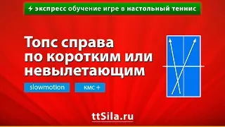 Топс справа по коротким или невылетающим мячам