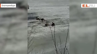 В Екатеринбурге спасли провалившегося под лёд рыбака