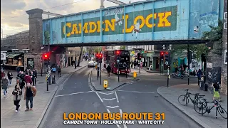 London Bus Ride, Bus Route 31 from busy Camden to Hammersmith | Upper Deck Neighbourhood Route! 🚌🏡