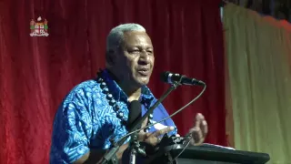 Fijian Prime Minister hosts Crusaders & Chiefs after-match function.