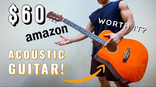 I Bought a Cheap $60 Acoustic Guitar on Amazon | Unboxing, Comparison, and Review! *Worth it?*