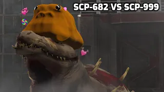 SCP-682 VS SCP-999 [SFM]