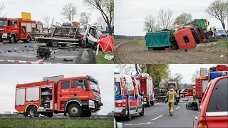 Tragiczny wypadek busa oraz pojazdu ciężarowego na DK11 koło Piły