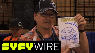 Teenage Mutant Ninja Turtles Creator Kevin Eastman Sketches Leonardo (Artists Alley) | SYFY WIRE