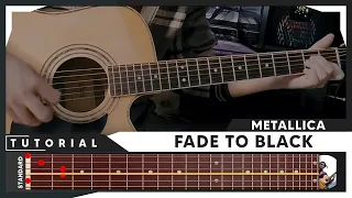 Fade To Black (Metallica) - Intro Guitar Solo Lesson On Acoustic