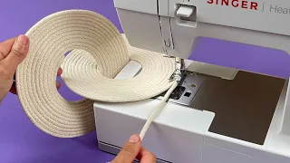 Everyone Who Learns This Sewing Idea Is Trying It. Sewing Machine and Macrame Thread.