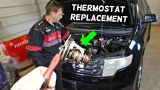 FORD EDGE THERMOSTAT REPLACEMENT 3.5 3.7 V6 | Thermostat Location