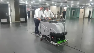 CONQUEST CHEMICAL FREE STRIPPING INDUSTRIAL FLOOR CLEANING MACHINE VIDEO