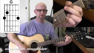 CAT STEVENS - MOONSHADOW  Acoustic guitar tutorial with chords and lyrics