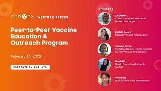 CANVax Webinar Series – Peer-to-Peer Vaccine Education and Outreach Program
