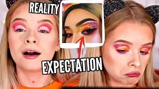 TRYING CRAZY INSTAGRAM MAKEUP.. WOW 😂AD | sophdoesnails