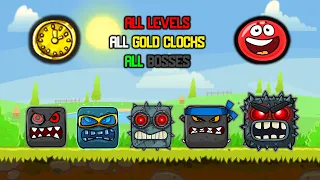 RED BALL 4 - ALL LEVELS ALL VOLUMES ALL BOSSES ALL GOLD CLOCKS "SUPERSPEED GAMEPLAY"