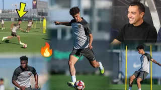 Noah Darvich first Barcelona training was intense 🔥,meets Mikayil Faye in explosive training session