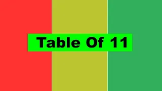 Learn table of 11 for kids | Multiplication table of 11 | table of eleven | kids camp