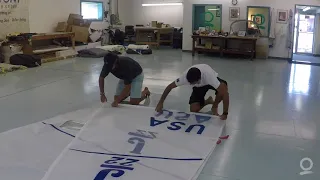 How to Fold Sails: Halved and Rolled