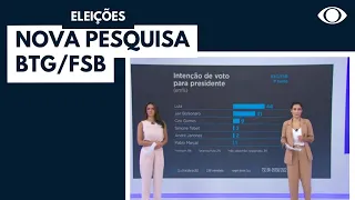 Veja a nova pesquisa BTG/FSB para presidência