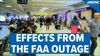 Some flight cancellations trickle into Thursday at CLT from FAA software outage