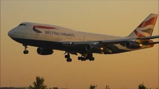 Heavy Sunset Arrivals  London Heathrow Airport, RWY09L | 21/04/15