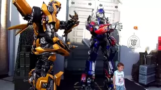 Interactive Talking Optimus Prime, Bumblebee Together HD (VERY RARE) Universal Studios Hollywood HD