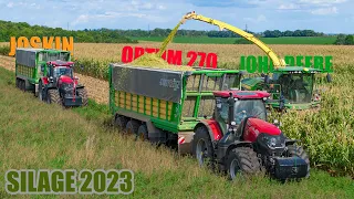Mais Silage 2023 - JOHN DEERE 9600i | 2x Tractors CASE IH OPTUM | 3x JOSKIN SILOSPACE