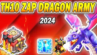 TH10 Zap Dragon Attack Strategy 2024 | Best Town Hall 10 Attack Strategy (Clash of Clans)