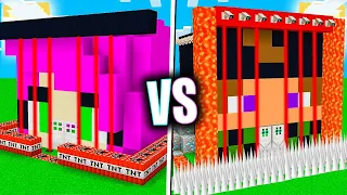 BATTAGLIA DELLA CASA PIU SICURA vs LA RAGAZZA - Minecraft