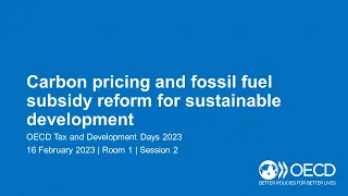 OECD Tax and Development Days 2023 (Day 2 Room 1 Session 2): Carbon pricing