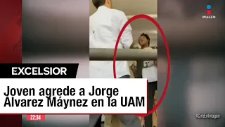 Increpan y empujan a Jorge Máynez en visita a la UAM