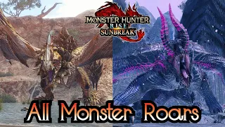 All Monster Roars/Sound In Monster Hunter Rise Sunbreak