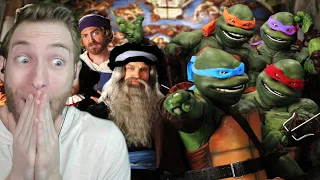 THE BIGGEST BATTLE YET!! Reacting to "Artists vs TMNT" Epic Rap Battles of History