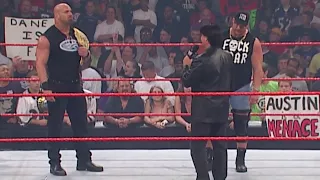 Goldberg obliterates Eric Bischoff with a Spear: Raw, Sept. 22, 2003