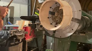 Stave drum turning - Birdeye Maple