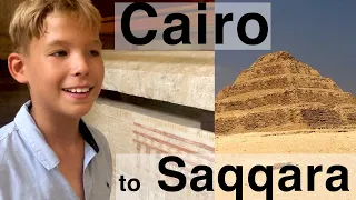 Museum of Cairo and inside the Step Pyramid in Saqqara, Egypt